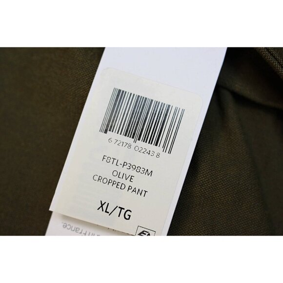 New w/Tags - Eileen Fisher Stretch Crepe Wide Leg Cropped Pants, Olive, XL - Picture 9 of 11